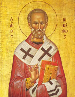 An Icon of St Nicholas, our parish's Patron Saint