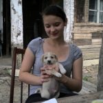 Anna with puppy